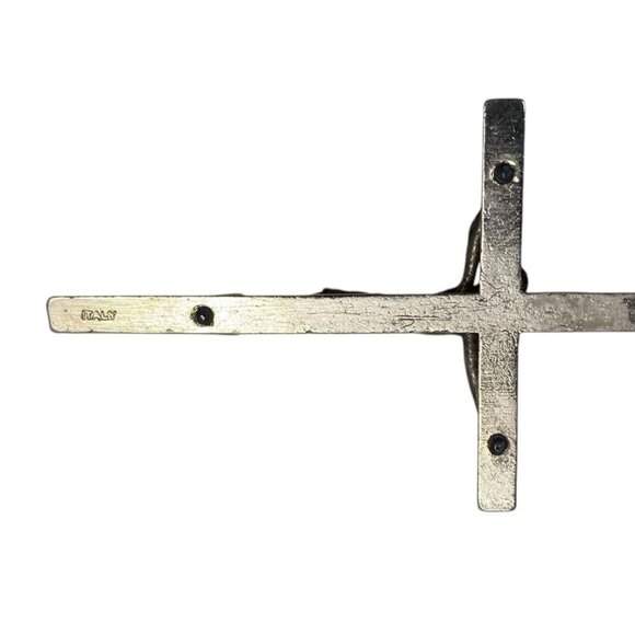 Italian Catholic Rosary Gray Beads Sacred Heart of Jesus Medallion Vintage 24" - Picture 10 of 12